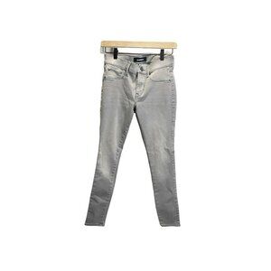 EXPRESS‎ Size 2R Women's Gray Mid Rise Jegging Extreme Stretch Skinny Ankle